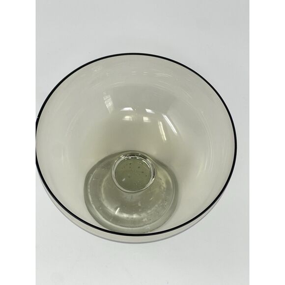 Smoke Gray Controlled Bubbles Pedestal Candy Dish (Maybe By Erickson Art Glass) - Picture 7 of 12